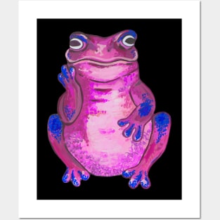 Big violet frog Posters and Art